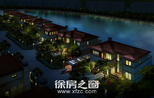 长岛别墅夜景效果图